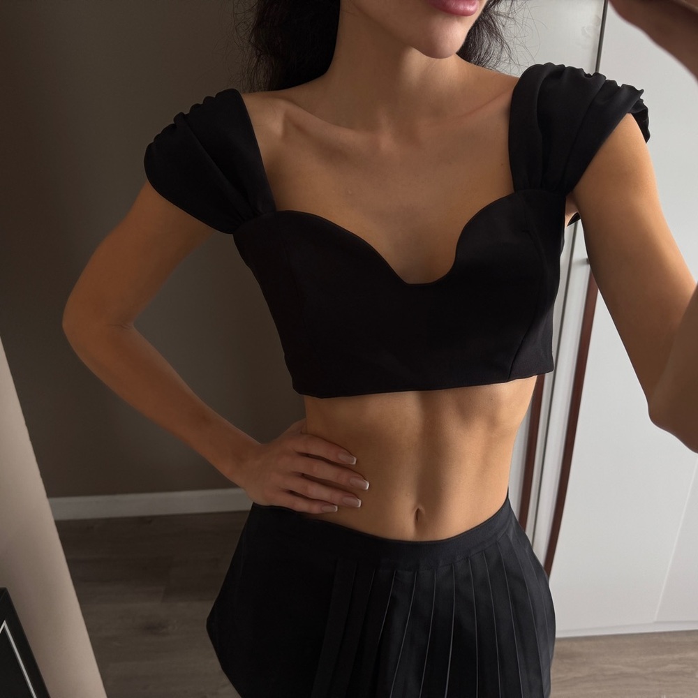 Elegant Black Crop Top